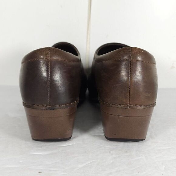 Dansko Women's Stacie Brown Leather EU38 US7-7,5 Slip On Pro Clogs Shoes - Picture 9 of 12